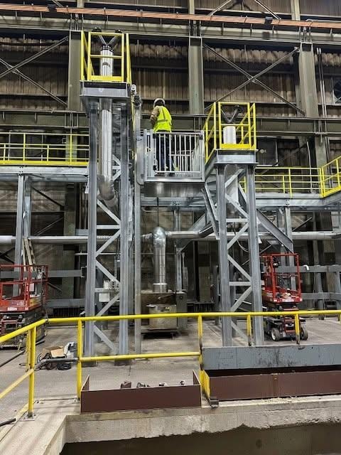 Commercial freight elevator at loading dock